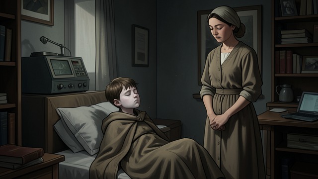 A Second Gestation from "The Master Butchers Singing Club". Returning to Life Earth sickness Markus becomes feverish and withdrawn after the collapse. Delphine thinks of his condition as an aftereffect of being buried.