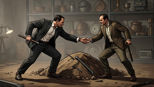 The Rescue Argument from "The Master Butchers Singing Club". Strength Must Yield Fidelis wants to dig Fidelis rushes toward the collapsed mound, driven by fear for his son.