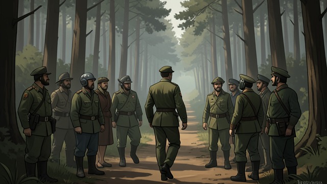 He Walks Away from "The Master Butchers Singing Club". Refusing the Family Recognition without reunion Erich sees Fidelis and Markus but does not acknowledge them.