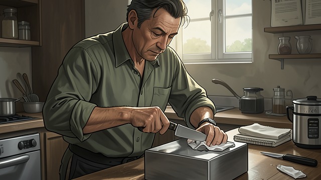 A Knife Maintained from "The Master Butchers Singing Club". Daily Ritual Tools receive attention Fidelis examines his knives each morning, sharpening only when necessary.