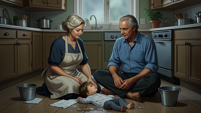 Teaching Him to Stay Dry from "The Master Butchers Singing Club". A Practical Lesson A problem understood Delphine learns that Markus has been wetting the bed, a consequence of his distress under Tante’s care.