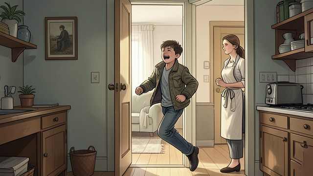 Markus Runs to Delphine from "The Master Butchers Singing Club". Seeking His Mother’s Friend Escape from Tante Markus leaves Tante’s household and arrives at Delphine’s home. He comes because she cared for Eva.