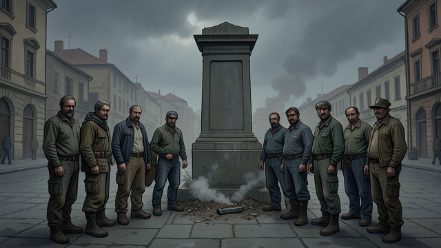 A Memorial in Ludwigsruhe from "The Master Butchers Singing Club". Singing Among the War Dead A public commemoration Fidelis joins fellow butchers to sing at a memorial unveiling in his hometown.