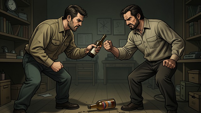 The Beer Is Refused from "The Master Butchers Singing Club". An Insult Becomes a Fight A peace offering fails Fidelis offers Cyprian a beer, hoping to repair their strained relations.