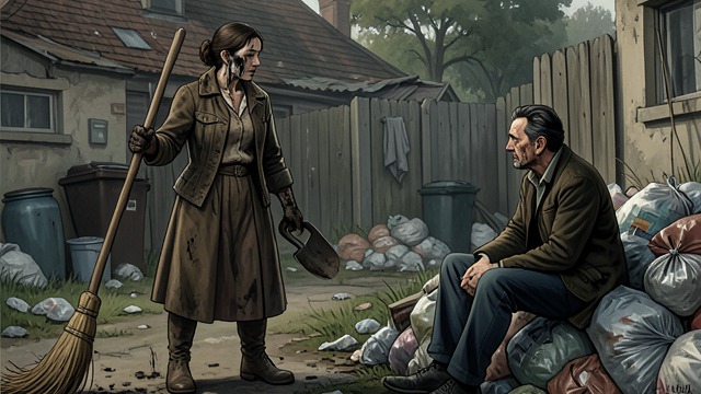 The Filthy House from "The Master Butchers Singing Club". Returning to Her Father A shocking homecoming Delphine finds Roy’s home buried in garbage and filth.