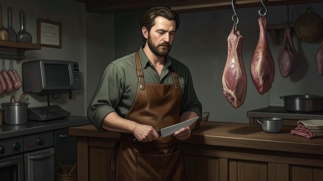 The Butcher’s Inheritance from "The Master Butchers Singing Club". Craft Passed from Father to Son Training in precision Fidelis learns the family trade through study and practice.