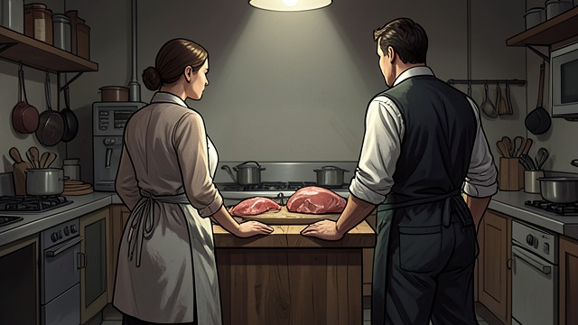 Shared Work After Loss from "The Master Butchers Singing Club". A Household Without Eva Delphine returns Fidelis needs help managing the shop and boys. Delphine agrees to work fixed hours and sets clear terms.
