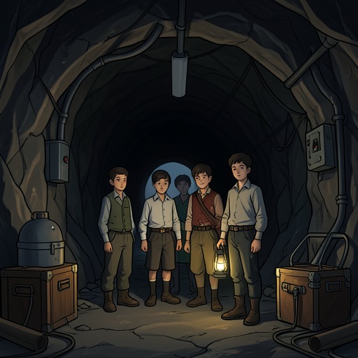 The Boys’ Hill Fortress from "The Master Butchers Singing Club". Markus’s underground fort begins as a private refuge from grief and becomes the site of a near-fatal collapse and rescue.