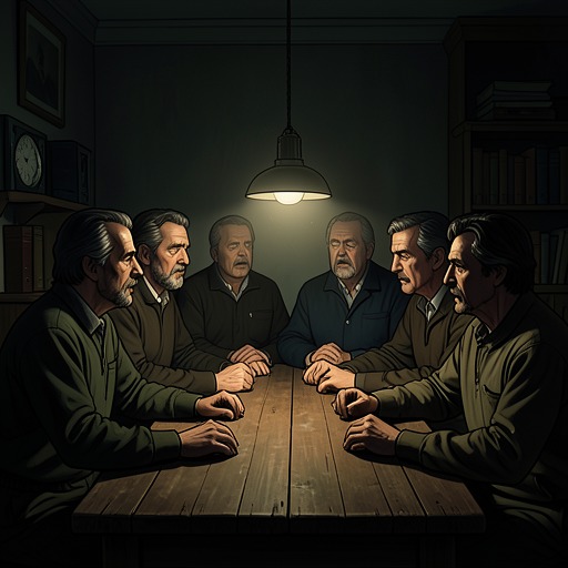 The Men’s Club as a Community of Survival from "The Master Butchers Singing Club". The singing club gives Argus’s men a shared social life in which grief, humor, and cultural difference can be carried together.