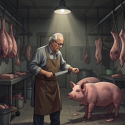 The Meaning of Butchery from "The Master Butchers Singing Club". Fidelis’s craft presents killing as both exact work and moral responsibility, a tension the novel returns to through animals, family, and war.
