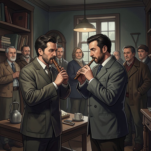 From Rival Butchers to Singing Companions from "The Master Butchers Singing Club". The rivalry between Fidelis and Pete Kozka turns from a grotesque prank into a durable friendship through shared work and music.