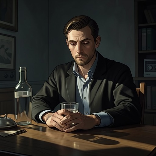Emptiness, Alcohol, and Loss from "The Master Butchers Singing Club". Roy’s language of emptiness links grief to drinking, while Delphine challenges the idea that his suffering makes his choices inevitable.