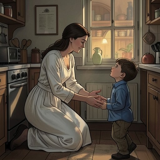 Delphine and Eva’s Chosen Motherhood from "The Master Butchers Singing Club". Eva’s care and teaching offer Delphine a model of maternal generosity, which Delphine later extends to Markus and the other children.