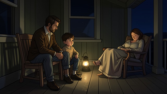 Life Continues Beyond the Zone from "Bag of Bones". An Ordinary Night After Horror Michael and Frank sit together while Kyra sleeps, discussing adoption, the past, and what remains unresolved.