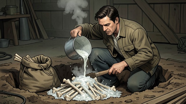 The Burial Is Finally Broken from "Bag of Bones". Michael Finds the Remains Guided by Jo’s archive and the recurring signs, Michael uncovers the canvas bundle containing Sara and Kito’s remains.
