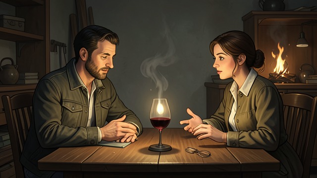 A Dinner and an Opening from "Bag of Bones". Conversation Replaces Isolation Mattie invites Michael to dinner, and the two share stories about grief, books, fear, and the custody case.