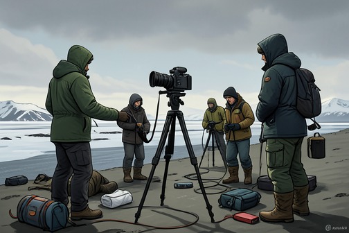 Freia Film格陵兰考察行动,《雪的感觉》中的场景。Freia Film在格陵兰的考察是伪装成电影项目的秘密情报行动。其隐蔽目的——评估占领格陵兰的可能性、确保德国飞机生产所需的冰晶石矿场,并勘察入侵美国时可能使用的空军基地补给路线——使其成为本书所述历史的一部分——外部势力将格陵兰转化为战略资源和军事通道。