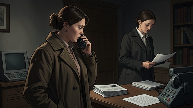 A Call From the Archive from "Smilla's Sense of Snow". A Call From the Archive Guidance at a Distance Smilla calls Elsa from the archive to locate the expedition report.