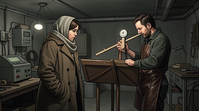 A Friend in the Basement from "Smilla's Sense of Snow". A Friend in the Basement Shared Concentration Smilla sees Peter working beside Isaiah in his basement workshop.