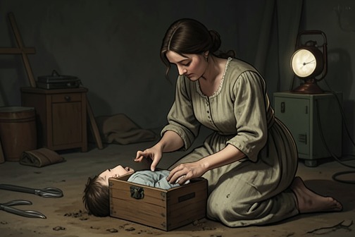 Molly gives birth to Daisy, who is stillborn from "The Drover's Wife". Molly gives birth to Daisy, who is stillborn, in an isolated and dangerous episode that binds loss, dependence, and an uneasy act of trust.