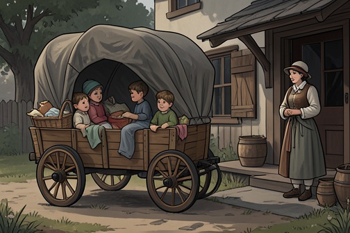 Molly sends her children to Everton from "The Drover's Wife". Molly sends her children to Everton with Nate and Louisa Clintoff, entrusting them with a practical errand and a temporary home while she remains behind…