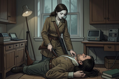 Molly frees Yadaka by breaking his iron collar from "The Drover's Wife". Molly frees Yadaka by breaking his iron collar, an act that changes their relationship from an uneasy encounter under threat into a provisional alliance.