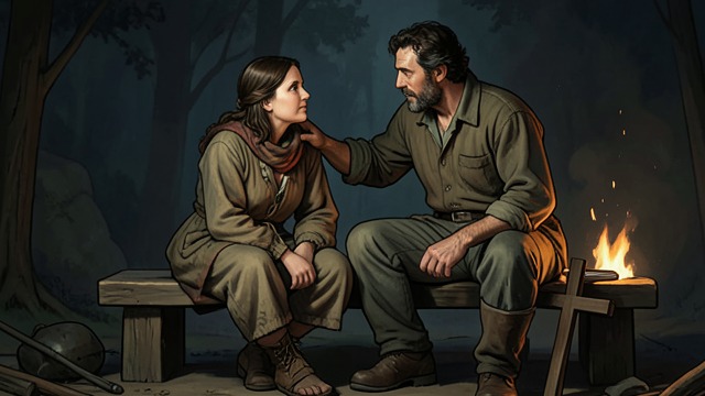 The Name Beneath the Guard from "The Drover's Wife". The Name Beneath the Guard Shared Stories After Daniel returns with provisions, Molly and Yadaka bury the baby.