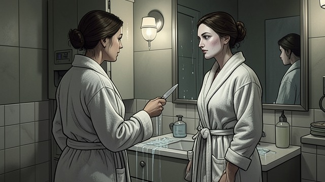 The Razor Test from "The Bell Jar". A Retreat from the Bath A planned death Esther prepares to cut her wrists in a warm bath, imagining the water could conceal and soften the act.