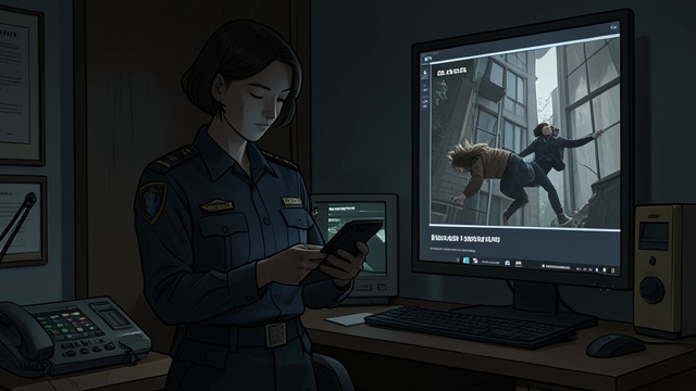 The Call from London from "The Peripheral". The Witness Is Contacted A job becomes evidence The people behind the security work contact Burton because they need to know what happened on the shift.