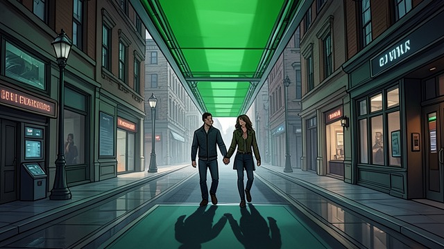 Walking Hand in Hand from "The Peripheral". Walking Hand in Hand A Shared Walk Wilf takes Flynne through the future city and explains the engineered greenway, the old street beneath it, and the carefully…
