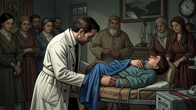 The Outbreak Returns from "Love in the Time of Cholera". The Outbreak Returns Recognizing the disease A blue, sick patient prompts Juvenal Urbino to identify cholera and alert colleagues and authorities.