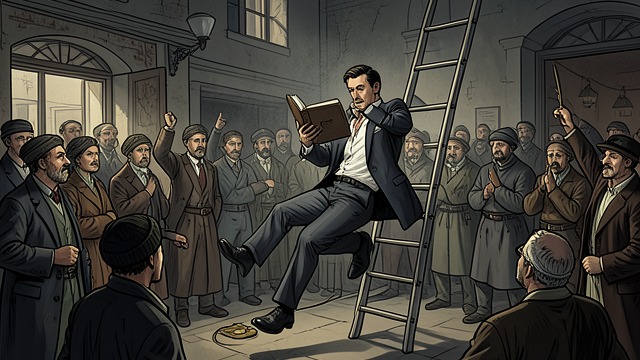 The Fallen Physician from "Love in the Time of Cholera". The Fallen Physician A small pursuit Juvenal Urbino climbs a ladder to catch the escaped parrot before going to a funeral.