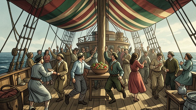 A Floating Celebration from "Love in the Time of Cholera". A Floating Celebration Shared recreation Captain Samaritano and Zenaida Neves join the passengers’ music, food, and dance while the ship sails without ordinary…