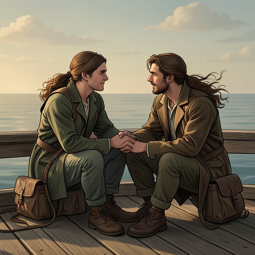 The Captain and Zenaida’s Brief Freedom from "Love in the Time of Cholera". This flow traces Captain Samaritano and Zenaida Neves as fellow travelers whose companionship mirrors the couple’s late-life freedom.