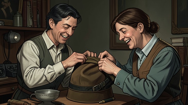 The Hat’s Small Beauty from "Mrs Dalloway". The Hat’s Small Beauty Making something together Septimus helps Lucrezia arrange colors and trim a hat.