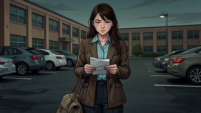 A Distressed Driver from "Freaky Friday". A Distressed Driver A sudden appearance Tatum arrives at the school in tears and reveals her college rejection.