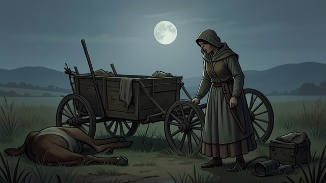 普林斯之死及其后果,《德伯家的苔丝》中的场景。邮车相撞 普林斯被杀死 苔丝短暂睡着,未点灯的马车被邮车撞上。车辕刺中家中的马匹普林斯,令它伤重而死;普林斯也是家中主要的交通工具。 持久的自责 苔丝声称事故是自己的过错,尽管她并非有意为之,而且当时正承担着家庭的重担。普林斯的死加深了她的想法,让她觉得自己必须通过劳动来弥补。