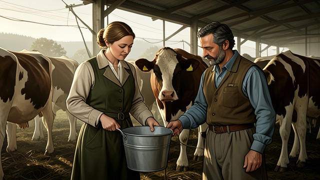Love at the Dairy from "Tess of the d'Urbervilles". Love at the Dairy Daily intimacy Angel and Tess become close through early mornings, milking, music, and walks in the valley.