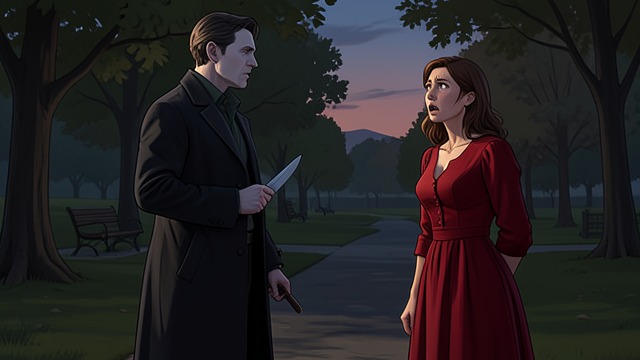 The Empty Field from "Defending Jacob". The Empty Field Trust breaks Dan confronts Andrew at the park and says he wants another prosecutor.