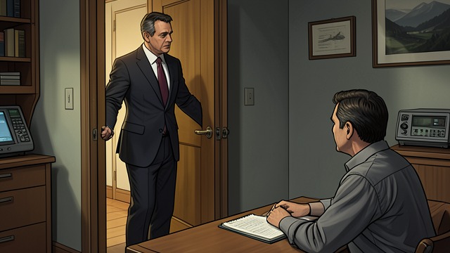 The Interview Stops from "Defending Jacob". The Interview Stops A guarded suspect Patz denies involvement and says he was in the park, but he provides no confession.