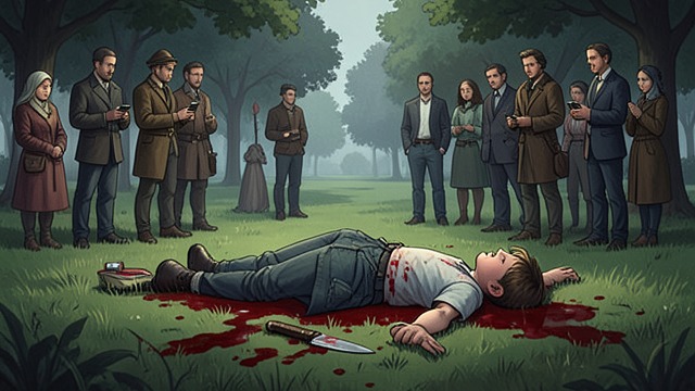 The Park Murder from "Defending Jacob". The Park Murder A child found Benjamin Rifkin is found stabbed in Cold Spring Park while walking to school.