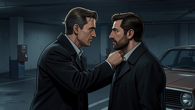 The Confrontation from "Defending Jacob". The Confrontation Anger takes over Andrew deliberately bumps Patz’s car, then grabs him and demands answers about Ben and Magrath.