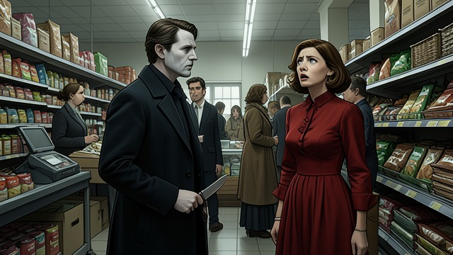 A Hostile Encounter from "Defending Jacob". A Hostile Encounter Two families meet The Barbers encounter Dan and Joan in a grocery checkout line.