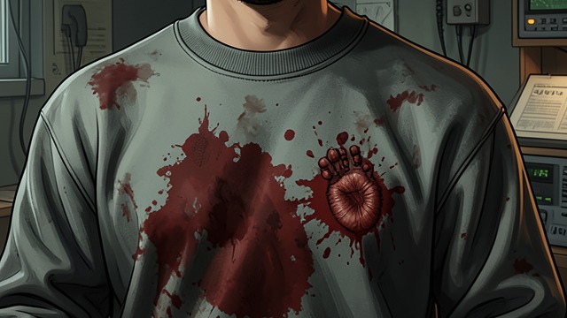 The Fingerprint from "Defending Jacob". The Fingerprint A strong trace Jacob’s thumbprint is found in blood on Ben’s sweatshirt, a placement that seems to connect him to the attack.