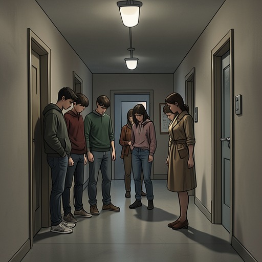 The School’s Silence from "Defending Jacob". Students’ reluctance to talk evolves from a broad culture of secrecy into specific accusations that alter Jacob’s friendships and the investigation.