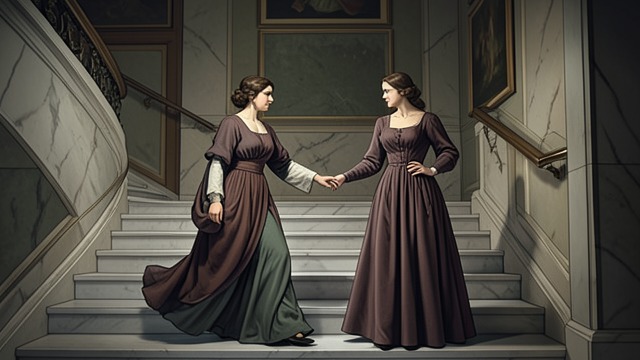A Gesture Misread from "In Search of Lost Time". The Staircase Encounter A public greeting The Duchess crosses the staircase to greet Mme de Gallardon.