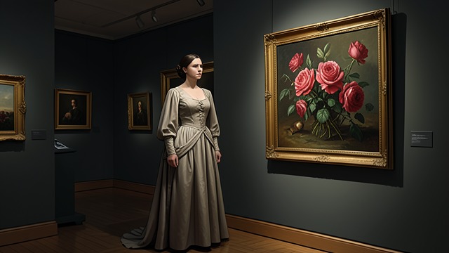 The Roses at La Raspelière from "In Search of Lost Time". A Painted Flower Elstir’s work Madame Verdurin shows the narrator roses painted by Elstir.