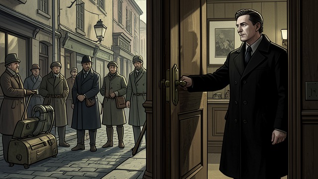 Anxious Arrival from "In Search of Lost Time". Outside the Reception Uncertain admission The narrator hesitates before entering, fearing that he may not have been invited.