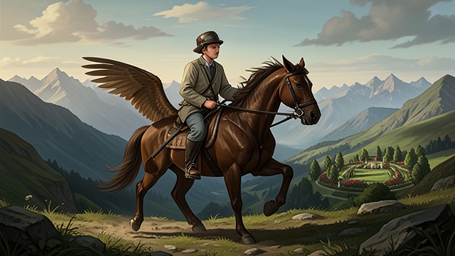 Flight into the West from "The Magician's Nephew". Flight into the West Help from Fledge Aslan transforms Strawberry into Fledge, a winged horse, and sends him with Digory and Polly toward the distant garden.