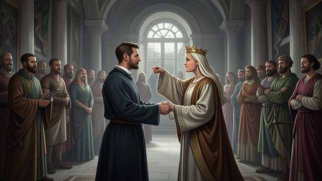 A Kingdom Offered from "The Magician's Nephew". A Kingdom Offered Shared appointment Aslan names the Cabby and Nellie the first King and Queen of Narnia.